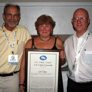 Pictured from left are William Goldsborough, Deb Wilson, and Dr. Wilson Laney, 2013, 2015 and 2012 recipients of the Melissa Laser Habitat Conservation Award. Courtesy photo