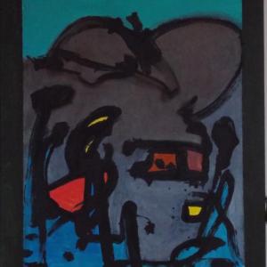 One of John Vander’s completed acrylic paintings, with border, for his show at the Fondazione Marino Marini in Pistoia, Italy. Vander created 13 paintings, for the show that opens on Dec. 5. Above, The Presepe (Nativity). Courtesy of Karen Swartsberg