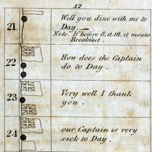 A selection from the Universal Signal Book for Merchant Vessels, 1816. Courtesy photo