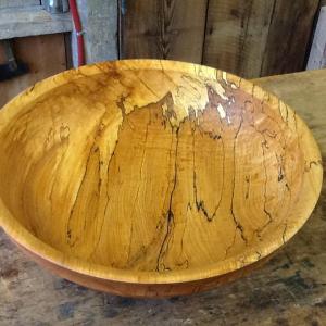 18 inch spalted wood salad bowl by Steve Viega