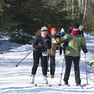 Skiers warming up at last year's biathlon. Courtesy of Andy McEvoy