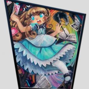 MECA graduate Lori Stebbins renders Alice as she falls into Wonderland. “Descending Into Madness” (Photo courtesy Scott Nash)