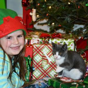 May Ruthman with her new Christmas present, Jojo. Courtesy of Caitlin Ruthman