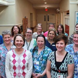People interested in a healthcare career can earn while they learn as part of a new Certified Nursing Assistant apprenticeship program offered by LincolnHealth and Pen Bay Medical Center. Many of the nurses and other healthcare professionals in this photo began their careers as CNAs. Others continue to provide direct patient care as CNAs. For many, being a CNA is an opportunity to make a difference in patients’ lives every day. Courtesy of Scott Shott/LincolnHealth