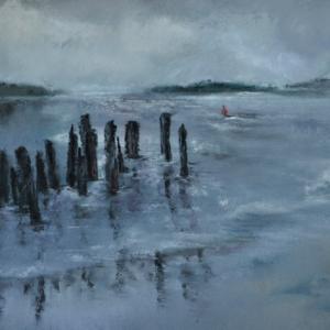 Kimberly Skillin Traina’s 8” x 11” pastel “Popham Beach”is one of the Edgecomb artist’s works in the new show at the Robert Boyd Art Gallery in Portland in March. Courtesy of the artist