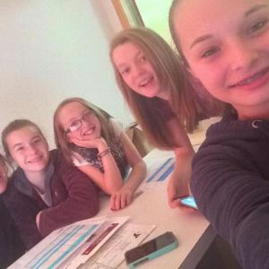 Program Coordinator and “teen whisperer” Karen-Ann Hagar, left, along with the CLC YMCA Teen Leaders, from left, Courtney Farrin, Annabelle Benner, Courtney Gagnon and Alonna Galpin-Sigler. Courtesy photo