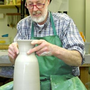 Arrowsic Island potter Bob Santerre will be ready to greet visitors during the Maine Pottery Tour April 30 and May 1. Courtesy of Maine Pottery Tour Arrowsic Island potter Bob Santerre