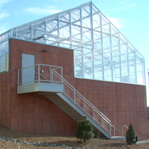 Artist’s rendering of what the algal research “greenhouse” will look like when built at Bigelow Laboratory. Courtesy photo