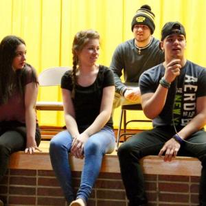 Maine Inside Out artists at the BRHS Wellness Day. Courtesy of Noah Sherburne