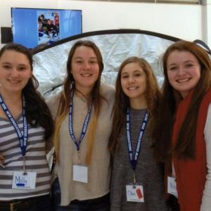 Attending the “New Generations” leadership conference in Saco are Boothbay Region High School students and Interact Club members,from left, junior Molly Thibault, sophomore Summer Chamberlin, and freshmen Olivia Paolillo and Riley Sullivan. Courtesy of Deb Graves