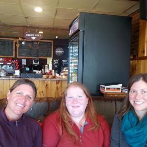 PTO president Mary Baudo, left, and volunteers Katrina Dunsmore (center) and Deb Smart gather to assemble gifts for Teacher Appreciation Week at the Red Cup last week. Courtesy photo
