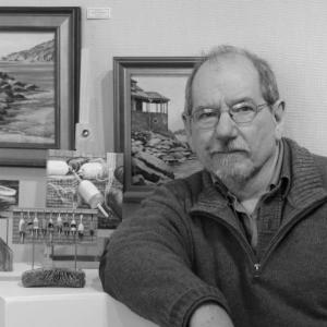 Artist Will Kefauver presents the first show of the 2016 season, with works of art all 12” x 12” or smaller. Courtesy of the gallery Maine artist Will Kefauver