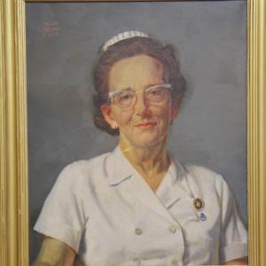 Portrait of Mabel Brackett by Deane Keller. Mabel was head nurse at St. Andrews Hospital for more than 30 years. Courtesy photo