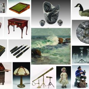 Just a sampling of the 556 item online auction going on through Thomaston Place Auction Galleries now through June 7. Courtesy of Carol Achterhof