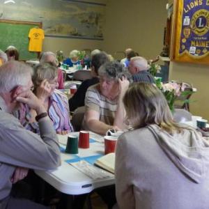 Most of the tables were filled with customers at the turkey dinner held at the Lions Club May 21. Courtesy of Jane Good