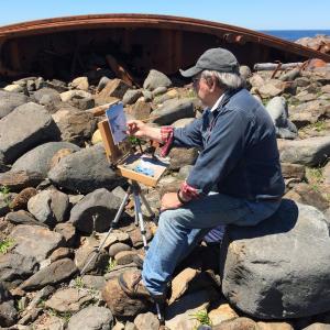 Will Kefauver at Monhegan’s Lobster Cove
