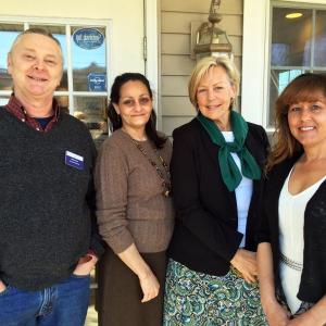 Boothbay Harbor Region Chamber of Commerce office staff, from left: Rick Prose, executive director; Roseanne Taylor, administrative coordinator; Patricia Royall, marketing and events coordinator; and Eva Carey, visitor and member relations coordinator. SUZI THAYER/Boothbay Register