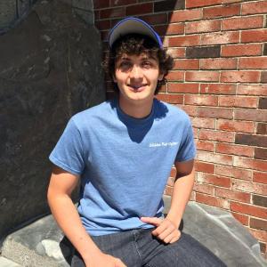 Gabe Purin said working at Glidden Point Oyster Farm has changed his life for the better. SUZI THAYER/Boothbay Register