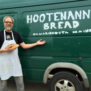 Derek DeGeer recently added a large van to accommodate his ever-growing artisan bread business, Hootenanny Bread. SUZI THAYER/Boothbay Register