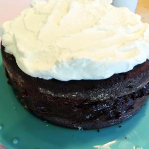 Chocolate Town Fudge Cake with Elegant Frosting and whipped cream. SUZI THAYER/Boothbay Register