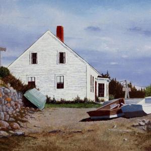 “The Corner of Swim and Main,” by Wiscasset artist Susannah Haney will be on exhibit at Sylvan Gallery during the Wiscasset Art Walk June 30.