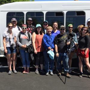 On June 22 this group of photography students and their professor, from Battle Creek, Michigan, were in Boothbay Harbor for some lessons in photography. SUZI THAYER/Boothbay Register