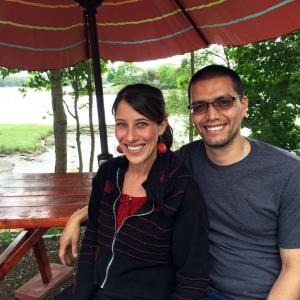 Sara McKenzie and Michael Castillo, owners of the new taco stand in Newcastle, ¡Que Rico!. SUZI THAYER/Boothbay Register