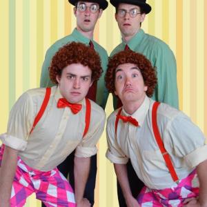 Bath Shakespeare Festival actors appearing in “The Comedy of Errors,” front from left, Shane Murphy and Sawyer McLeod with (back from left) Ross Carmichael and George Colligan. Performances are om July 16 & 17 and 21-24.
Bath Shakespeare Festival actors