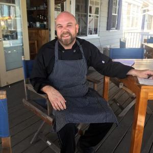 Brian Hough, executive chef at Linekin Bay Resort, make his own rules, and salt. SUZI THAYER/Boothbay Register