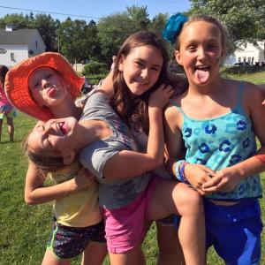 Girls just want to have fun at the first ever kids’ carnival on Southport on July 13. SUZI THAYER/Boothbay Register
