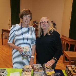 BRGC Director Irene Gerny, left, with author Lea Wait. Courtesy of Sandra Abernathy