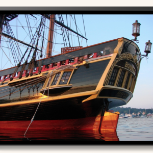 This shot of the H.M.S. Bounty was photographed by Joe Orchulli II during his years as a photojournalist with the Boothbay Register. Orchulli had also been a crew member on the Bounty a decade or so ago. It is one of his 33 images on display at the Boothbay Harbor Memorial Library, part of a silent auction Orchulli offered to do to benefit the library. HMS Bounty