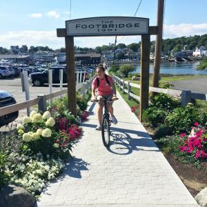 Before the footbridge sign was hung on the east side of the footbridge, no one ever stopped there. Now people are stopping, taking pictures, and taking notice of the upgrades. SUZI THAYER/Boothbay Register