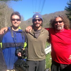 Ryan Leighton, left, and Karl and Steve Berger hiked 480 miles of the Appalachian Trail together in the spring of 2015. Leighton’s documentary, ‘Walking Home,’ will be shown at the Harbor Theater on Sept. 8, as part of Boothbay Harbor Fest. Courtesy of Ryan Leighton