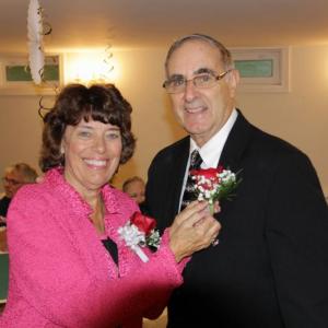 Al and Becky Roberts at the Boothbay Baptist Church celebration of their marriage. Courtesy of Steve Rubicam Al & Becky Roberts