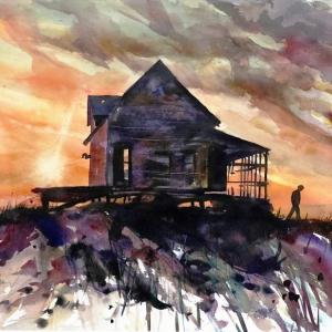 Best in Show 2016: "Leaving Damariscove" watercolor by Robert A. Rose Bob Rose’s “Damariscove Island”