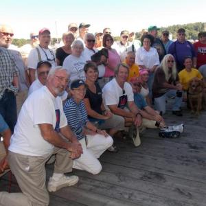 Veterans attending the 2014 event gathered for this Kodak moment after the cookout. KATRINA CLARK/Boothbay Register