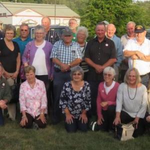 Attending the Boothbay Region High School class of 1966 reunion on Sept. 17 are, from left, front row: Joe Burke, Gladys Blackman Beane, Billie Howard-Goldsmith, Sally Perkins, Becky Roberts Traquair, Sheila Giles Thomas; second row: Rozy Rose, Ethel Gosselin Leeman, Teresa Watson Shaw, Betsy Reed Clifford, Arthur Carter, Connie Williams Reed, Gary Lewis, David Morse, Nancy Barter Brown, Sharon Reinecke Gaecklein, Billy Sherman, third/fourth row: Barbara Tibbetts Blanchard; Win Farmer; Glenn Cunningham, Peter York, Larry Gray, Phil Roberts, Jerry Dolloff, Peter Hall, Donn Page, George Blackman, Barry Sherman and Ken Gaecklein. Not pictured are Edward Sprague, Linda Sprague Brewer, Anna Morton, Wayne Brewer, Robert Watts and Dennis Blackman. Courtesy photo