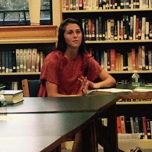 Boothbay Region High School student body president Kate Friant at a Sept. 14 Boothbay-Boothbay Harbor CSD school committee meeting. MATTHEW STILPHEN/Boothbay Register