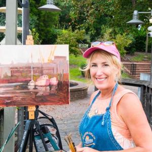 Charleston-based artist Laurie Meyer will lead a five-day plein air workshop in the Boothbay region the week of Sept. 19. Courtesy of Janet Brennan Laurie Meyer
