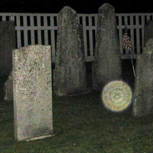 A paranormal phenomenon known as an "orb" photographed at the Ancient Burial Ground in Wiscasset. Orbs and other paranormal phenomenon, as well as the methods and equipment used to study them, will be among the subjects covered at an Oct. 8 presentation at the Boothbay Harbor Inn. The presentation is a fundraiser for the Burnt Island Light restoration. Courtesy of Greg Latimer