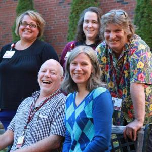 LincolnHealth Occupational Therapists will offer free, confidential and private cognitive screenings on the Miles Campus of LincolnHealth, Nov. 2 from 8:30 a.m. to 4:30 p.m. Pictured are LincolnHealth Occupational Therapists (back row, from left) Leah Taylor, Megan McCartney and Cathy Ladd. Seated are, from left, Alan Littlefield and Susan Hilton. Courtesy of LincolnHealth