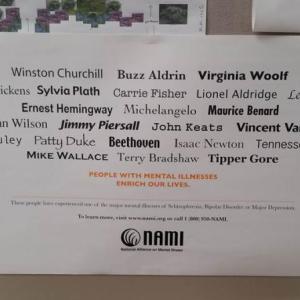 This NAMI poster highlights just some of the well-known individuals who have lived with mental illness. Courtesy photo