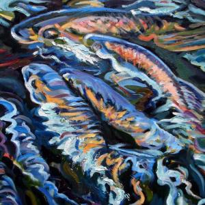 “Alewives Rhapsody,” one of Ruth Monsell’s works on exhibit at The Lincoln Home. Courtesy of Kim Traina