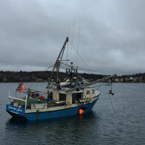 The fishing boat Gracelyn Jane arrives safely into Boothbay Harbor, Maine Wednesday, Nov. 30 after becoming disabled in heavy wind and surf 40 miles southeast of Portland, Maine. Courtesy of U.S. Coast Guard/photo by Petty Officer 3rd Class Adam Fontenault