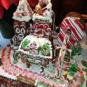 Southport resident Diane Randlett’s Candy Cane Factory from 2015. What will your gingerbread be? Courtesy of Cathy Sherrill