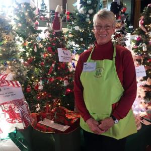 Boothbay Region Garden Club Chairman Kathleen Marty at the Festival of Trees. SUZI THAYER/Boothbay Register