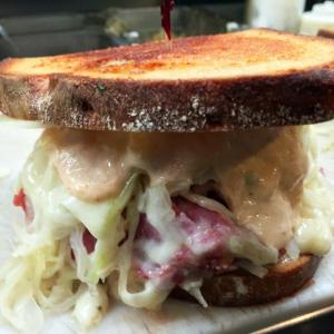 A Reuben from Morse’s Sauerkraut. If seeing this doesn’t make you crave a Reuben there is something wrong with you. SUZI THAYER/Boothbay Register
