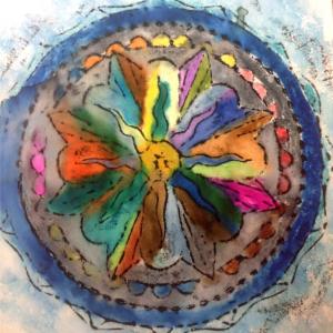 “Mandala 2” by a Creative Expressions art student at Mobius in the River Arts show. Courtesy of Linda Morkeski Mandala