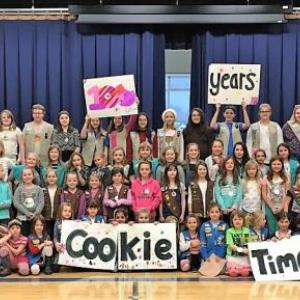 These Scouts attended “Cookie Camp.” Courtesy of Angela White
